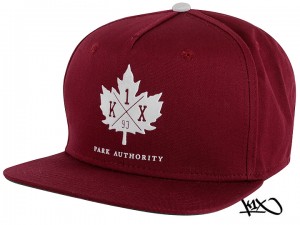 K1X Park Authority Snapback Cap red wine/light grey